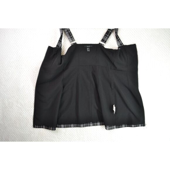 Forever 21 Women's Medium Black Plaid Jumper Dress Y2K School Girl Academia Prep - Picture 14 of 15